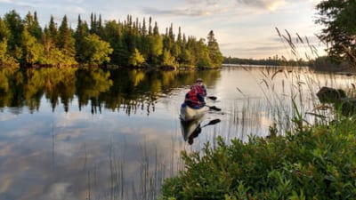 Canoe on Poplar Lake